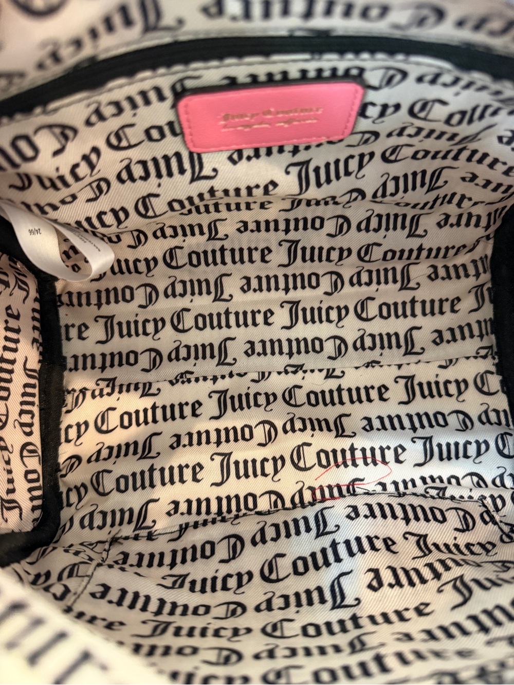 Juicy Couture Pink Monogram Speedy Handbag Double Satchel Missing Long Strap - Picture 12 of 16